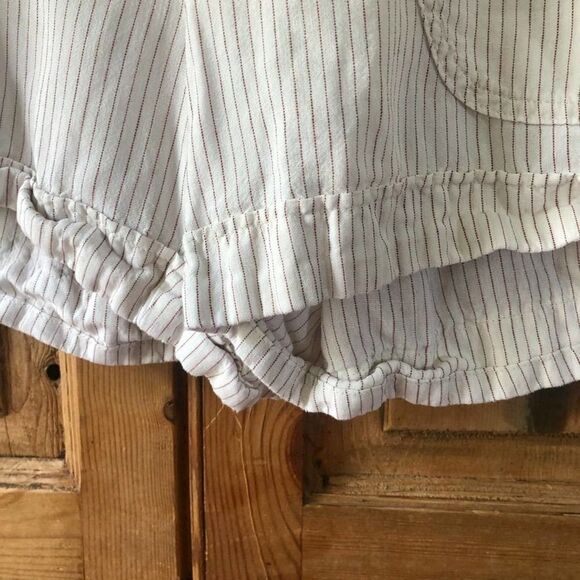 Carve Designs Womens Size 8 Linen Blend Subtle Stripe Shorts Crean Casual Summer - Picture 5 of 10